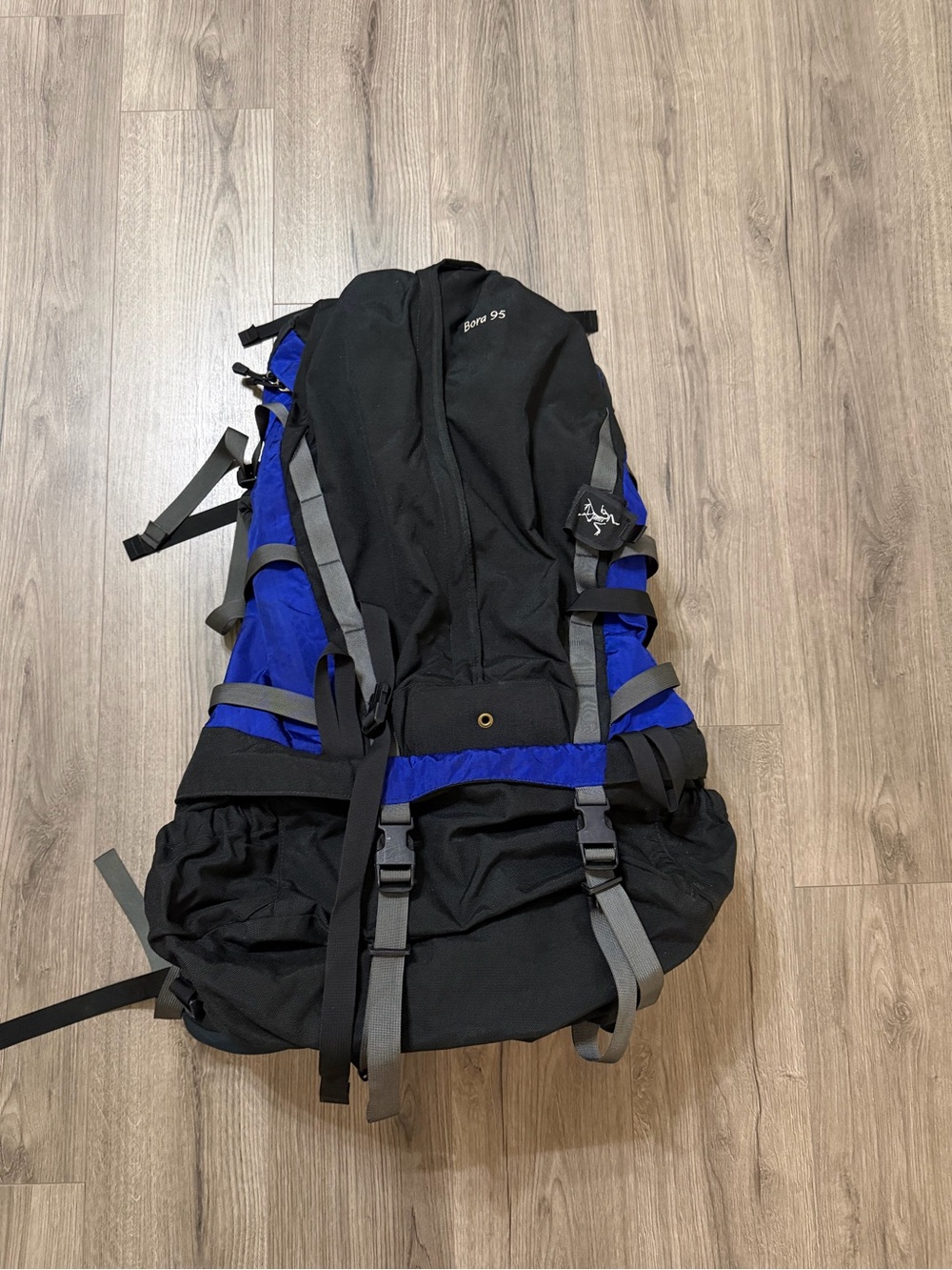 Arc'teryx Black and Blue Boreal 95 Backpack